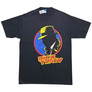 Vintage 80s Disney Store Dick Tracy Large Print Cartoon Graphic T-Shirt‎ - XL